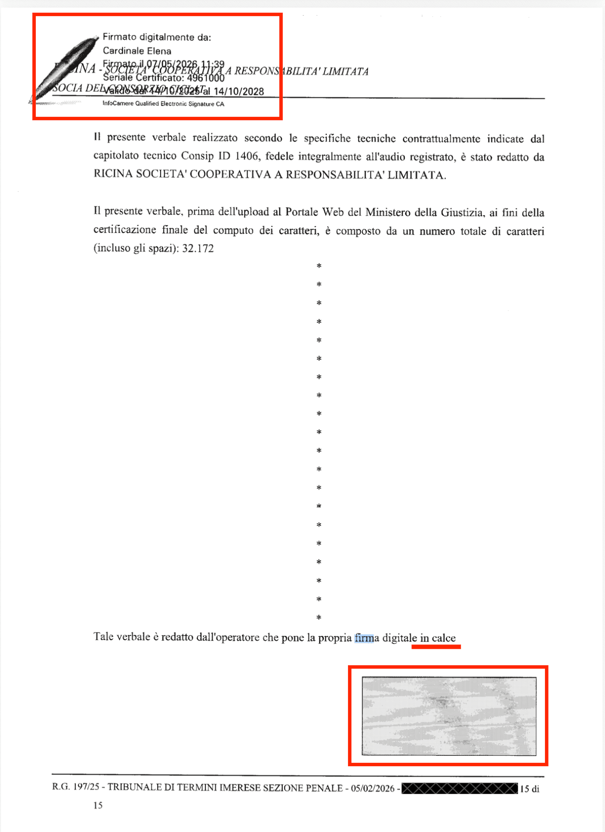 verbale fonoregistrazione trascrizione udienza 05.02.2026 ricina macerata avvocato elena cardinale palermo firma (1)